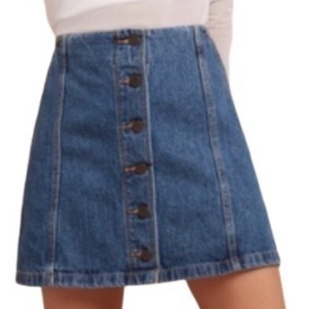 Wilfred free ahrens button up denim skirt size 00